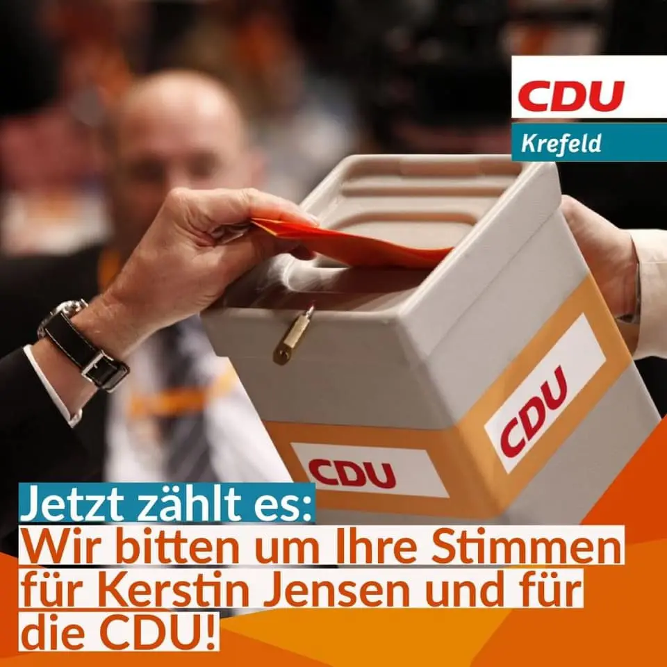 13.09.2020: HEUTE WÄHLEN UND DER CDU IHRE STIMME GEBEN !