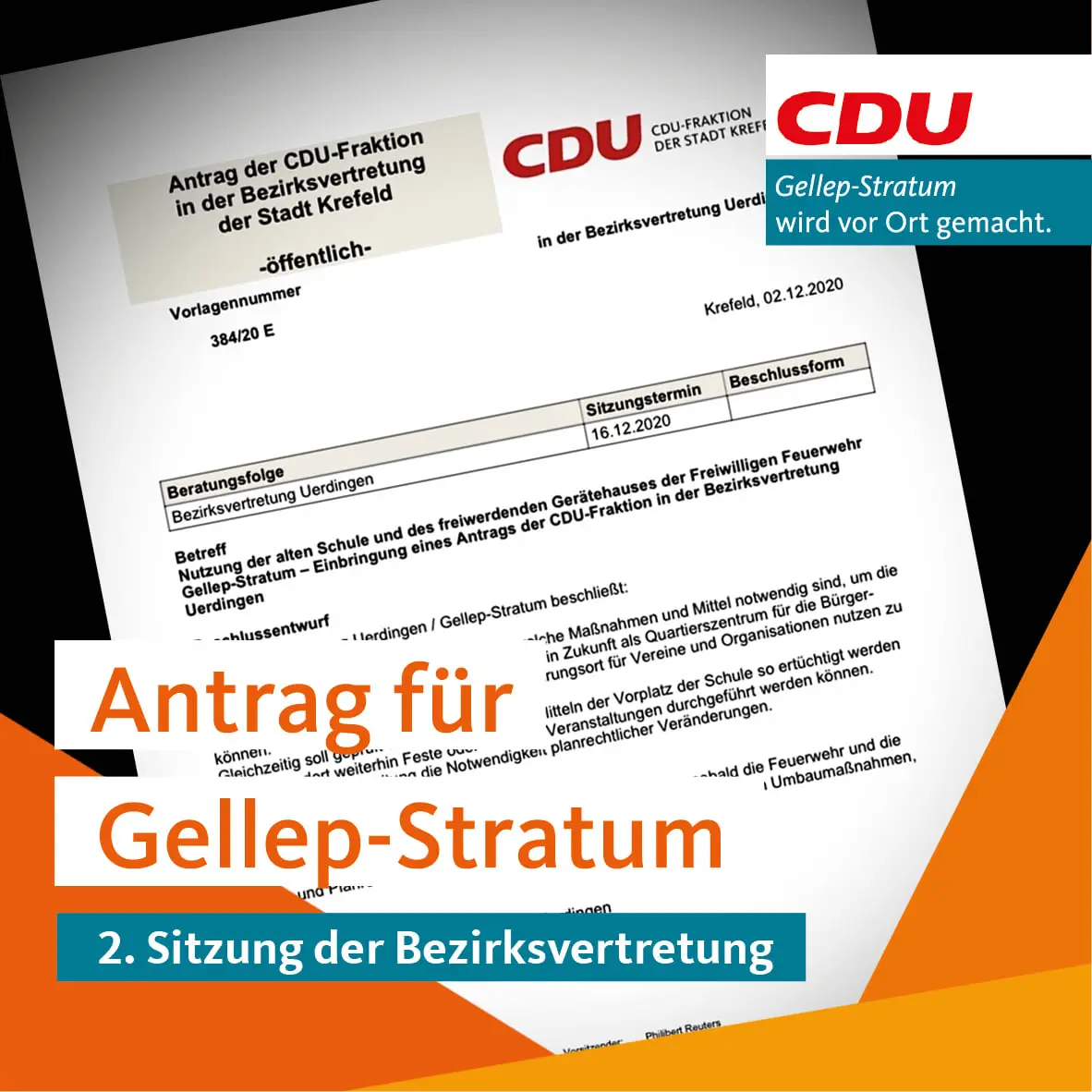 16.12.2020: Antrag auf Proforma-Sicherung des Geländes "Alter Schulhof" samt seiner Gebäude