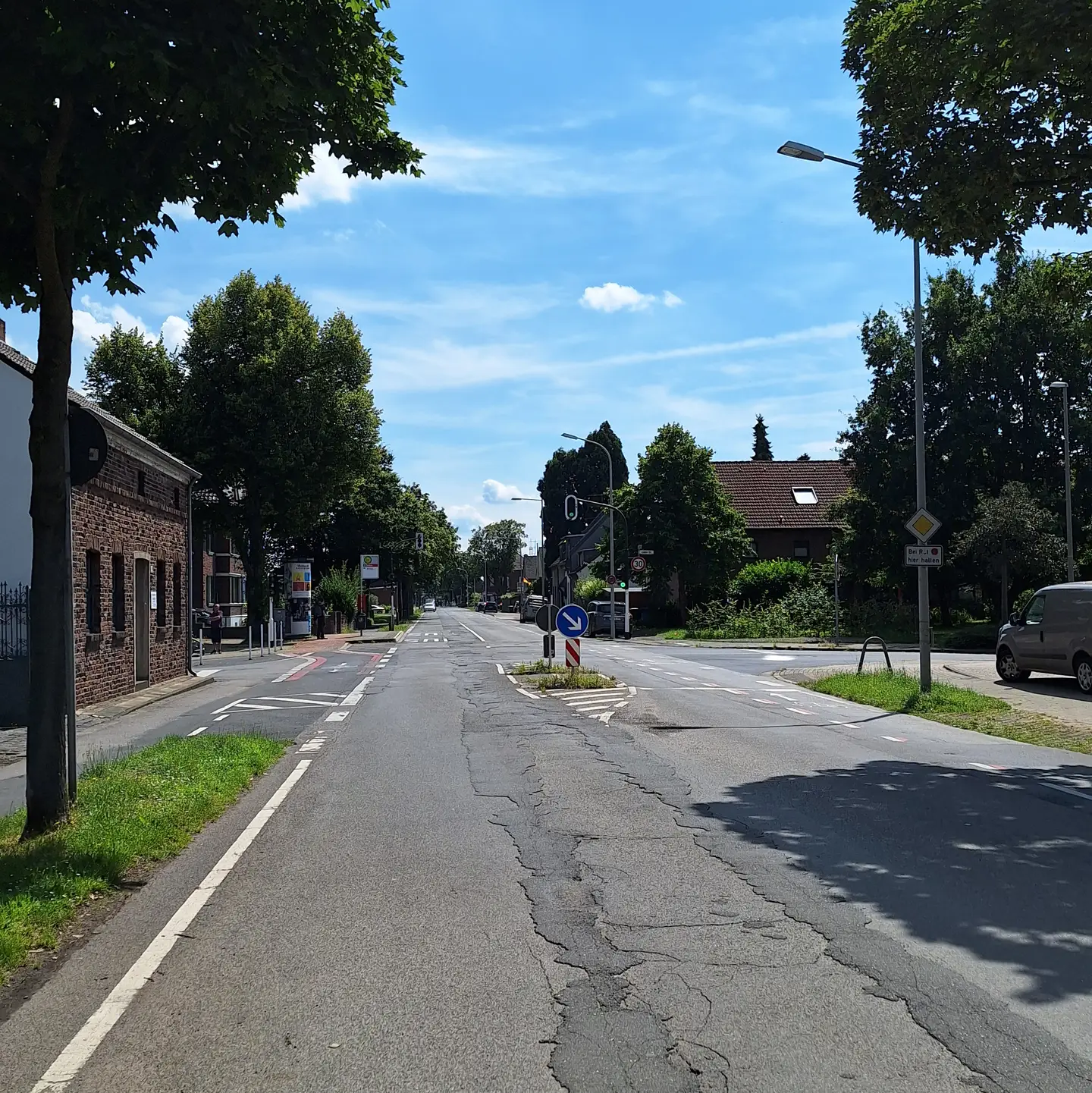 Blick auf die Kreuzung Düsseldorfer-/Legion-/Lankerstraße