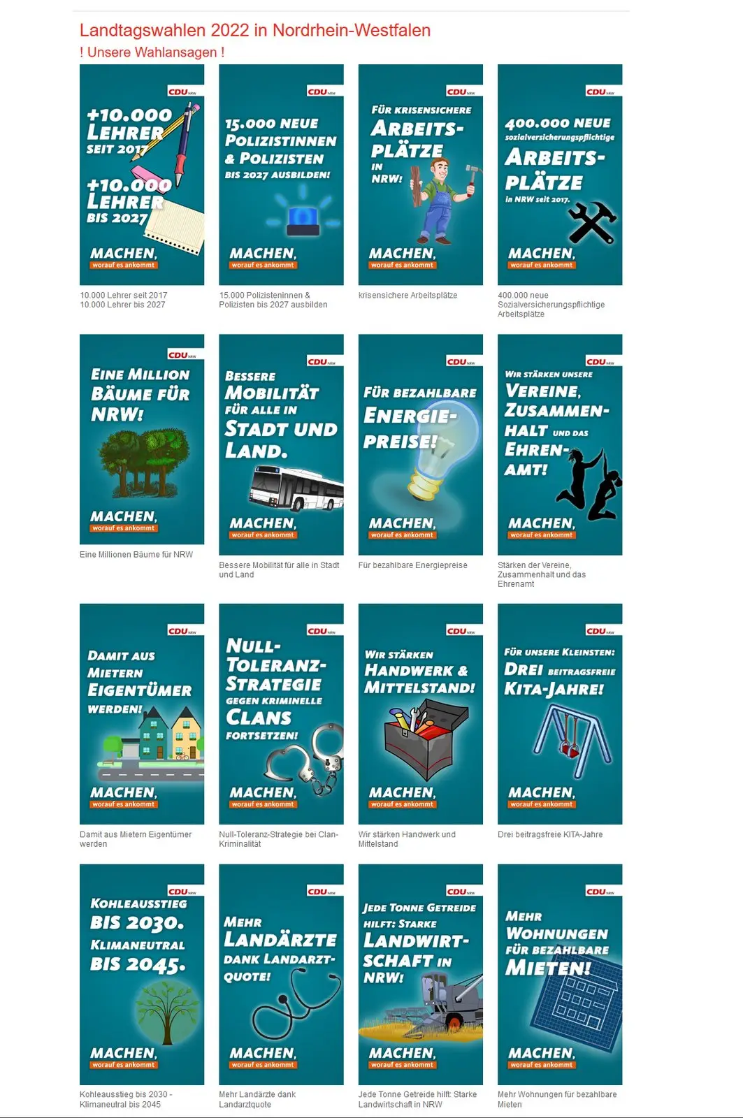 Sammlung aller Landtagswahl-Plakate fürs WEB
