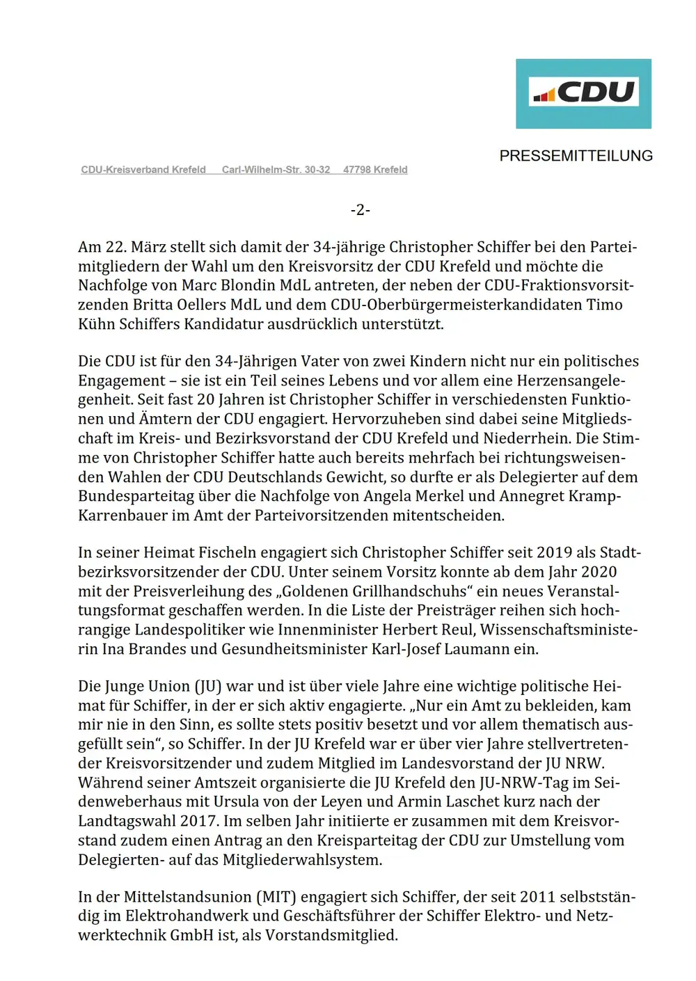 Text der Pressemitteilung (Seite 2)